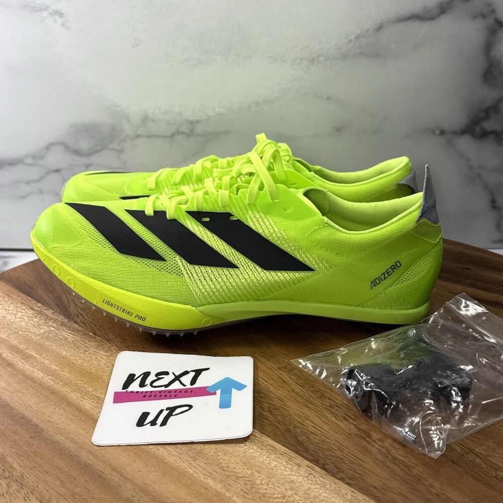 Men’s 7/Womens 8-Adidas Adizero Finesse Track Spikes Lucid Lemon Spikes IG2018